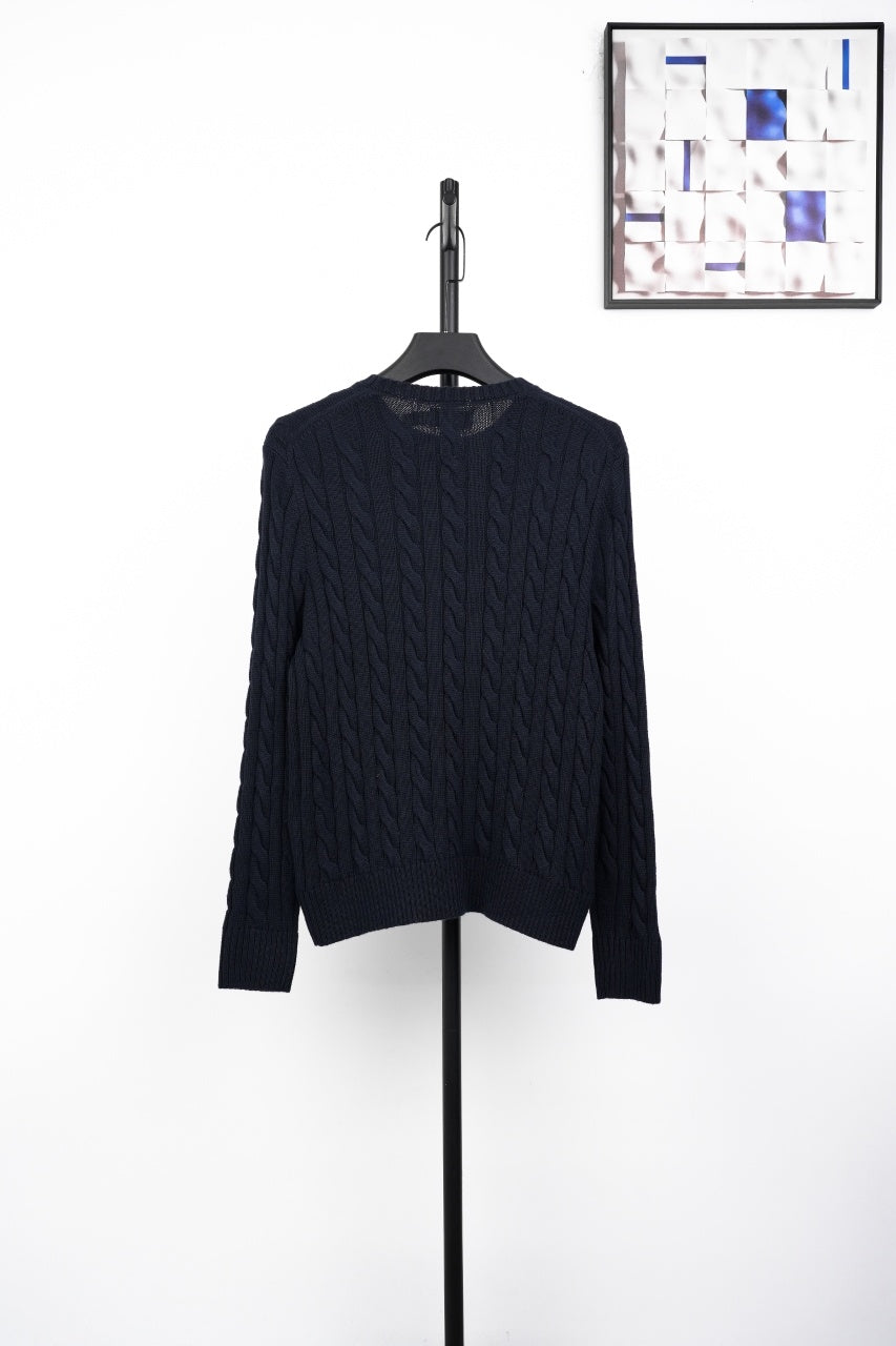 Pull en coton torsadé Bleu RL