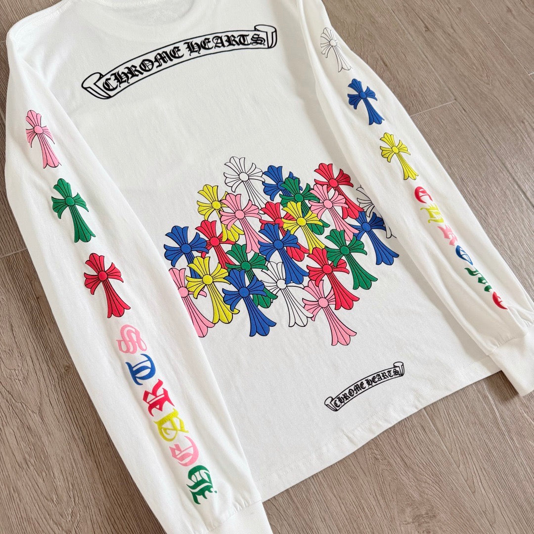 Long Sleeve Chrome Blanc