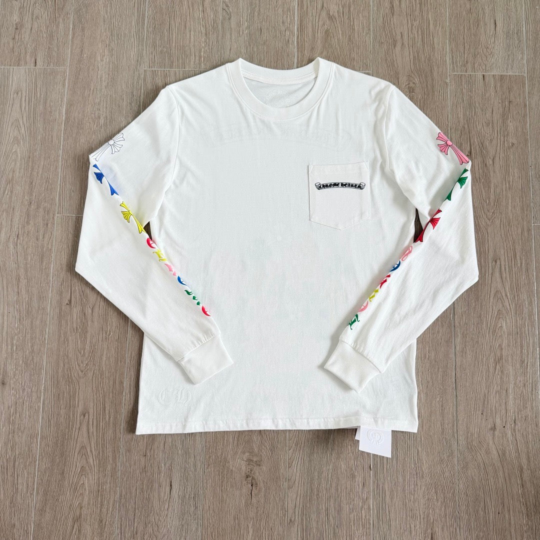 Long Sleeve Chrome Blanc